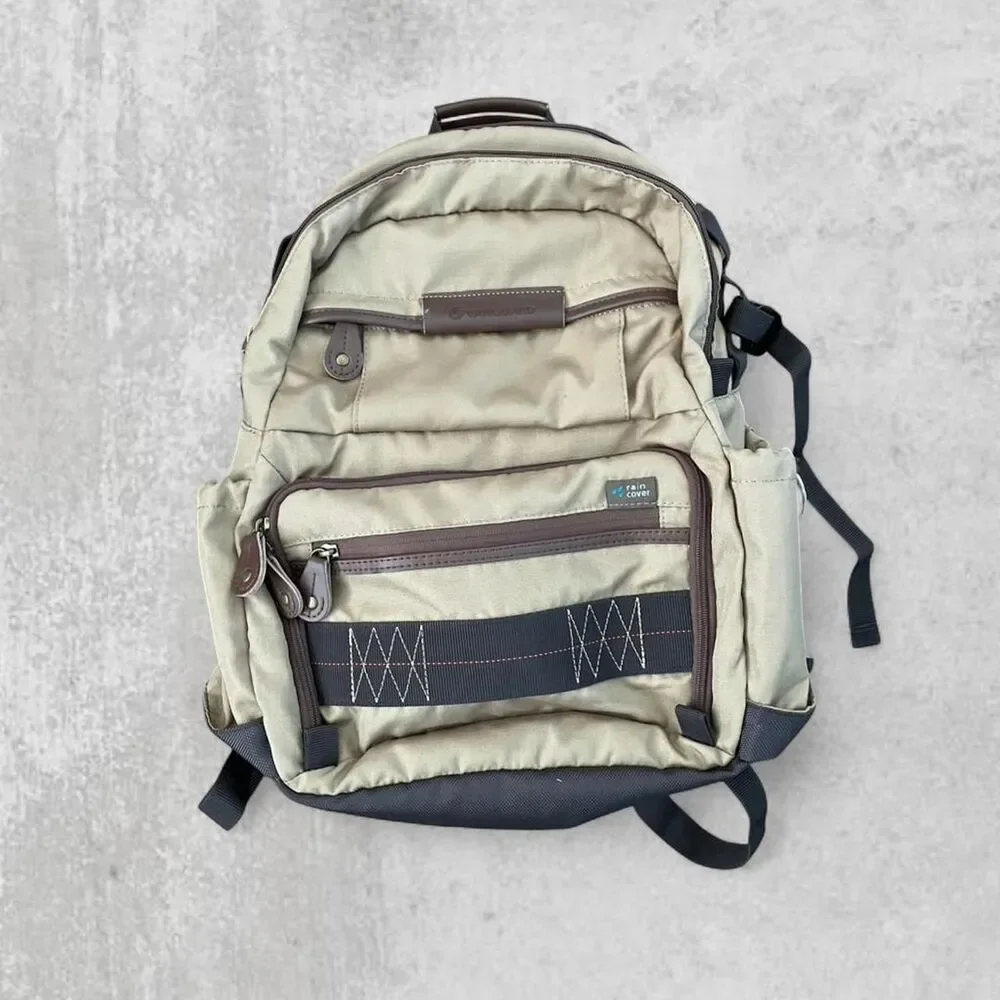 NWOT Vanguard Havana 41 Camera Backpack Khaki Canvas DSLR Bag w/ Rain Cover